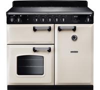 Rangemaster Classic CL100EIPPCR/CM1 100cm Electric Range Cooker with Induction Hob - Cream / Chrome - A/A Rated, Cream