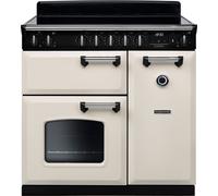 Rangemaster Classic CL90EIPPCR/CM1 90cm wide Electric Range Cooker with Induction Hob - Pale Cream / Chrome Cream