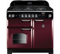 Rangemaster CLA100DFFCY/C Classic Dual Fuel 100cm Range Cooker Cranberry Chrome