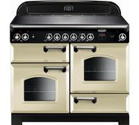 Rangemaster CLA110ECCR/C Classic Cream with Chrome Trim 110cm Ceramic Range Cooker - A Rated - 117520