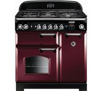 Rangemaster CLA90DFFCY/C Classic 90cm Dual Fuel Range Cooker - Cranberry Chrome