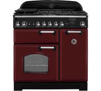 Rangemaster CLA90NGFCY/C Classic 90 Gas Range Cooker Cranberry Chrome