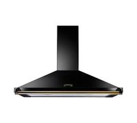 Rangemaster Classic CLAHDC90BB/ 90cm Wide Black & Brass Wall-Mounted Cooker Hood