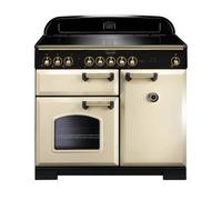Rangemaster Classic Deluxe 100 Induction Range Cooker (Brass Details) - Cream