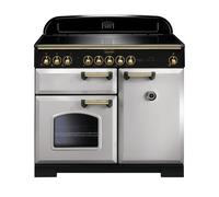 Rangemaster Classic Deluxe 100 Induction Range Cooker (Brass Details) - Royal Pearl