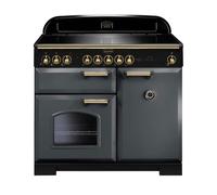 Rangemaster Classic Deluxe 100 Induction Range Cooker (Brass Details) - Slate