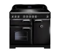 Rangemaster Classic Deluxe 100 Induction Range Cooker (Chrome Details) - Black