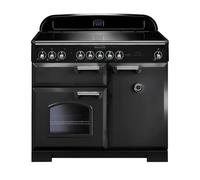 Rangemaster Classic Deluxe 100 Induction Range Cooker (Chrome Details) - Charcoal Black