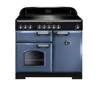 Rangemaster Classic Deluxe 100 Induction Range Cooker (Chrome Details) - Stone Blue