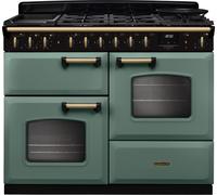 Rangemaster CLDLO110DFPMGR/AB1 18326 New Classic Deluxe OC 110 Dual Fuel Mineral Green Antique Brass