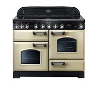 Rangemaster Classic Deluxe 110 Induction Range Cooker (Chrome Details) - Cream