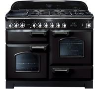 Rangemaster Classic Deluxe 110cm Dual Fuel Range Cooker - Black CDL110DFFBLC