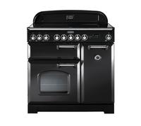 Rangemaster Classic Deluxe 90 Induction Range Cooker (Chrome Details) - Charcoal Black