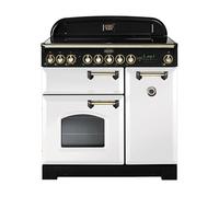 Rangemaster Classic Deluxe 90 Range cooker Electric Zone induction hob White
