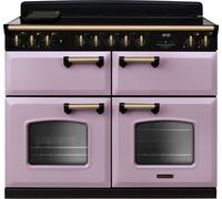 Rangemaster CLDLB110EIPHTH/AB1 Classic Deluxe Heather / Antique Brass 110cm Induction Range Cooker A