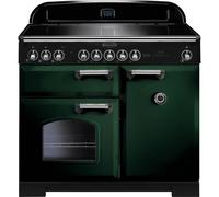 Rangemaster Classic Deluxe 100 Induction Range Cooker - Racing Green/Chrome