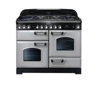 Rangemaster Classic Deluxe CDL110DFFRP/C 110cm Dual Fuel Range Cooker with Gas Hob - Royal Pearl / Chrome - A/A Rated