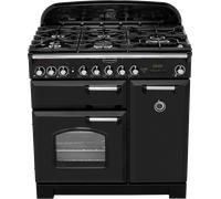 Rangemaster CDL90DFFBL/C Classic Deluxe 90cm Dual Fuel Range Cooker 80930 - BLACK