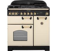 Rangemaster CDL90DFFCR/B Classic Deluxe 90 Dual Fuel Cream/Brass
