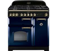 Rangemaster CDL90DFFRB/B Classic Deluxe 90cm Dual Fuel Range Cooker 113540 - BLUE