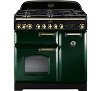 Rangemaster CDL90DFFRG/B Classic Deluxe 90cm Range Cooker, Dual Fuel With FSD