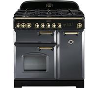 Rangemaster CDL90DFFSL/B (124150) CLASSIC DELUXE 90cm Dual Fuel Cooker