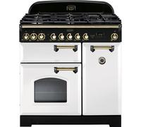 Rangemaster 113560 (CDL90DFFWH/B) CLASSIC DELUXE 90cm Dual Fuel Cooker