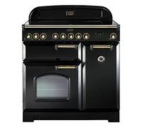Rangemaster CDL90ECBL/B Classic Deluxe 90cm Electric Ceramic Range Cooker Black/Brass