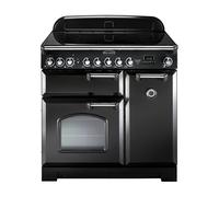 Rangemaster Classic Deluxe CDL90EIBL/C 90cm Black & Chrome Induction Range Cooker