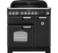 Rangemaster Classic Deluxe CDL90EIBL/C 90cm Electric Range Cooker with Induction Hob - Black / Chrome