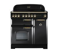 Rangemaster Classic Deluxe CDL90EICB/B 90cm Charcoal Black & Brass Induction Range Cooker