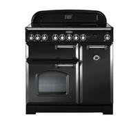 Rangemaster Classic Deluxe CDL90EICB/C 90cm Charcoal Black & Chrome Induction Range Cooker