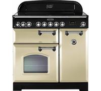 Rangemaster Classic Deluxe CDL90EICR/C 90cm Cream & Chrome Induction Range Cooker