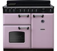 Rangemaster Classic Deluxe CLDL100EIPHTH/CM1 100cm wide Electric Range Cooker with Induction Hob - Heather / Chrome - A/A Rated, Purple