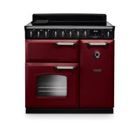 Rangemaster Classic Deluxe CLDL90EIPBOR/CM1 90cm Wide Bordeaux Induction Freestanding Range Cooker - Chrome Trim