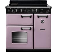 Rangemaster Classic Deluxe CLDL90EIPHTH/CM1 90cm Electric Range Cooker with Induction Hob - Heather / Chrome - A/A Rated, Purple