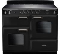 Rangemaster Classic OC CLO110EIPGBL/CM1 110cm wide Electric Range Cooker with Zone induction hob Hob - Black / Chrome - A Rated, Black
