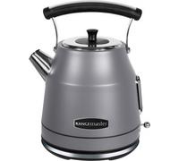 Rangemaster Classic Kettle in Matt Grey with Quiet Boil Technology, 1.7L Capacity and 3kW of Power, Removable and Washable Limescale Filter, 360° Swivel Base, RMCLDK301GY