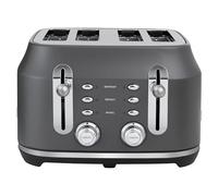 Rangemaster Classic Toaster in Matt Grey with Extra-Wide Slots, 6 Browning Levels, Lift-and-Look Feature, Anti-jam Function, Removable Crumb Tray and 3 Auto-Settings, RMCL4S304GY