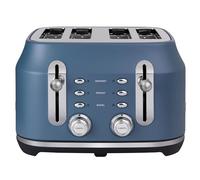 Rangemaster Classic Toaster in Matt Stone Blue with Extra-Wide Slots, 6 Browning Levels, Lift-and-Look Feature, Anti-jam Function, Removable Crumb Tray and 3 Auto-Settings, RMCL4S304SB