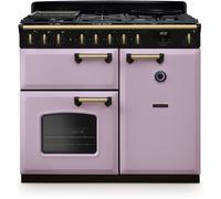 Rangemaster CLDL100DFPHTH/AB1 Classic Deluxe Heather / Antique Brass 100cm Dual Fuel Range Cooker 18409 A