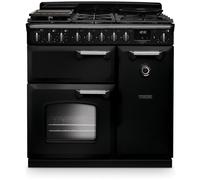 Rangemaster CLDL90DFPSLT/CM1 Classic Deluxe Slate & Chrome 90cm Dual Fuel Range Cooker