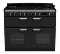 Rangemaster CLDLB110DFPCBL/CM1 Classic Deluxe Charcoal Black / Chrome 110cm Dual Fuel Range Cooker 14875 A