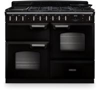 Rangemaster CLDLO110DFPCBL/CM1 Classic Deluxe Charcoal Black / Chrome 110cm Dual Fuel Range Cooker A
