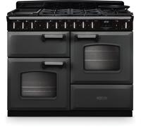 Rangemaster CLDLO110DFPSLT/CM1 Classic Deluxe Slate / Chrome 110cm Dual Fuel Range Cooker A