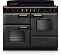 Rangemaster CLDLO110EIPSLT/AB1 18345 New Classic Deluxe OC 110 Induction Slate Antique Brass