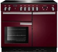Rangemaster PROP100EICY/C Professional Plus Cranberry with Chrome Trim 100cm Induction Range Cooker - Red - A Rated - 96050