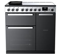 Rangemaster EDDL90EIGBLK/CM1 Edge Deluxe 90cm Induction Range Cooker With Chrome Trim 15802 - BLACK
