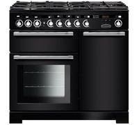 Rangemaster EDL100DFFCB/C Encore Deluxe 100cm Dual Fuel Cooker, Charcoal Black
