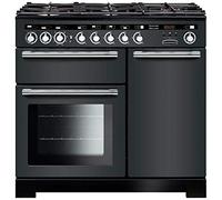 Rangemaster EDL100DFFSL/C 100cm Duel Fuel Encore Deluxe Range Cooker 117230 Slate and Chrome